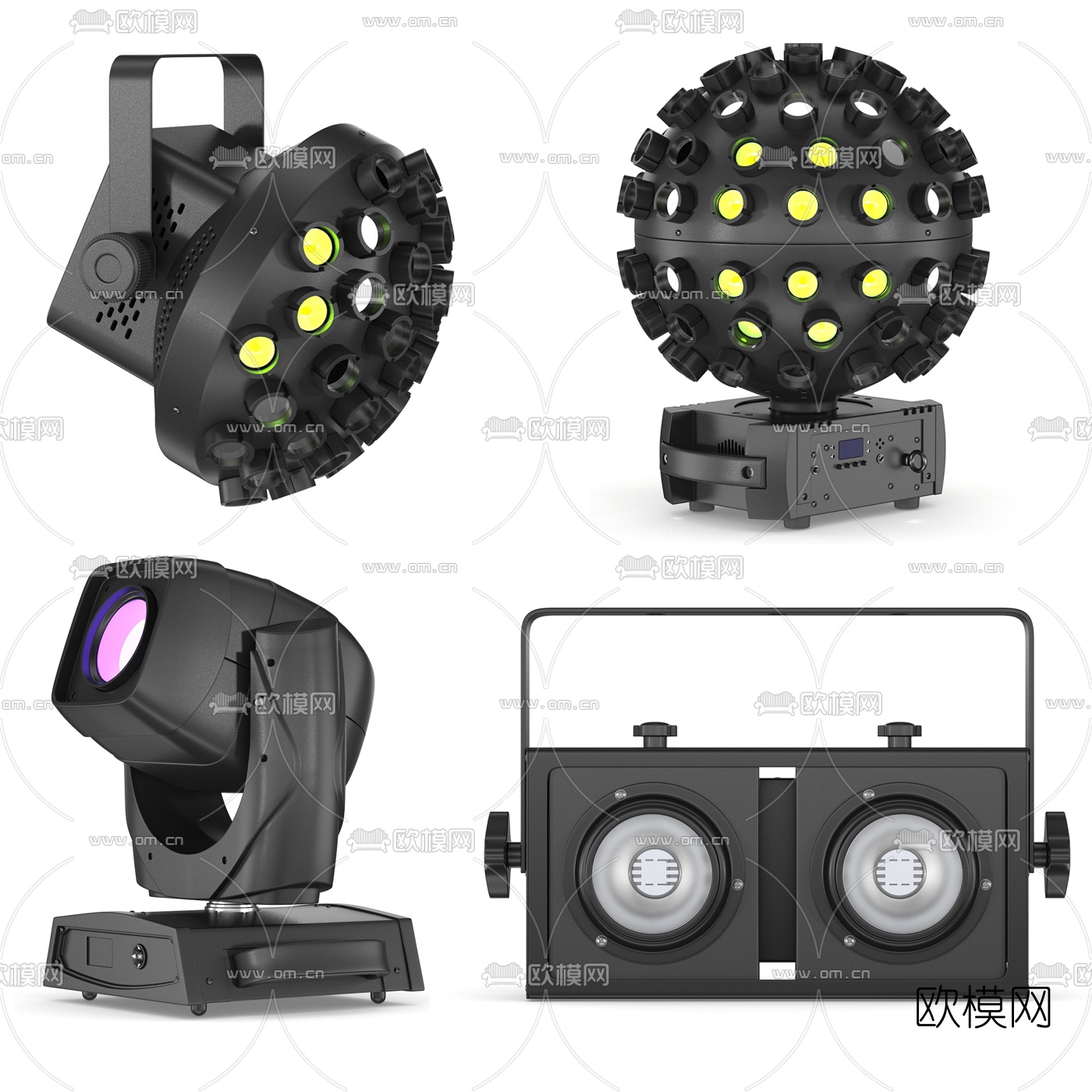 现代补光灯镭射灯激光灯舞台灯3d模型
