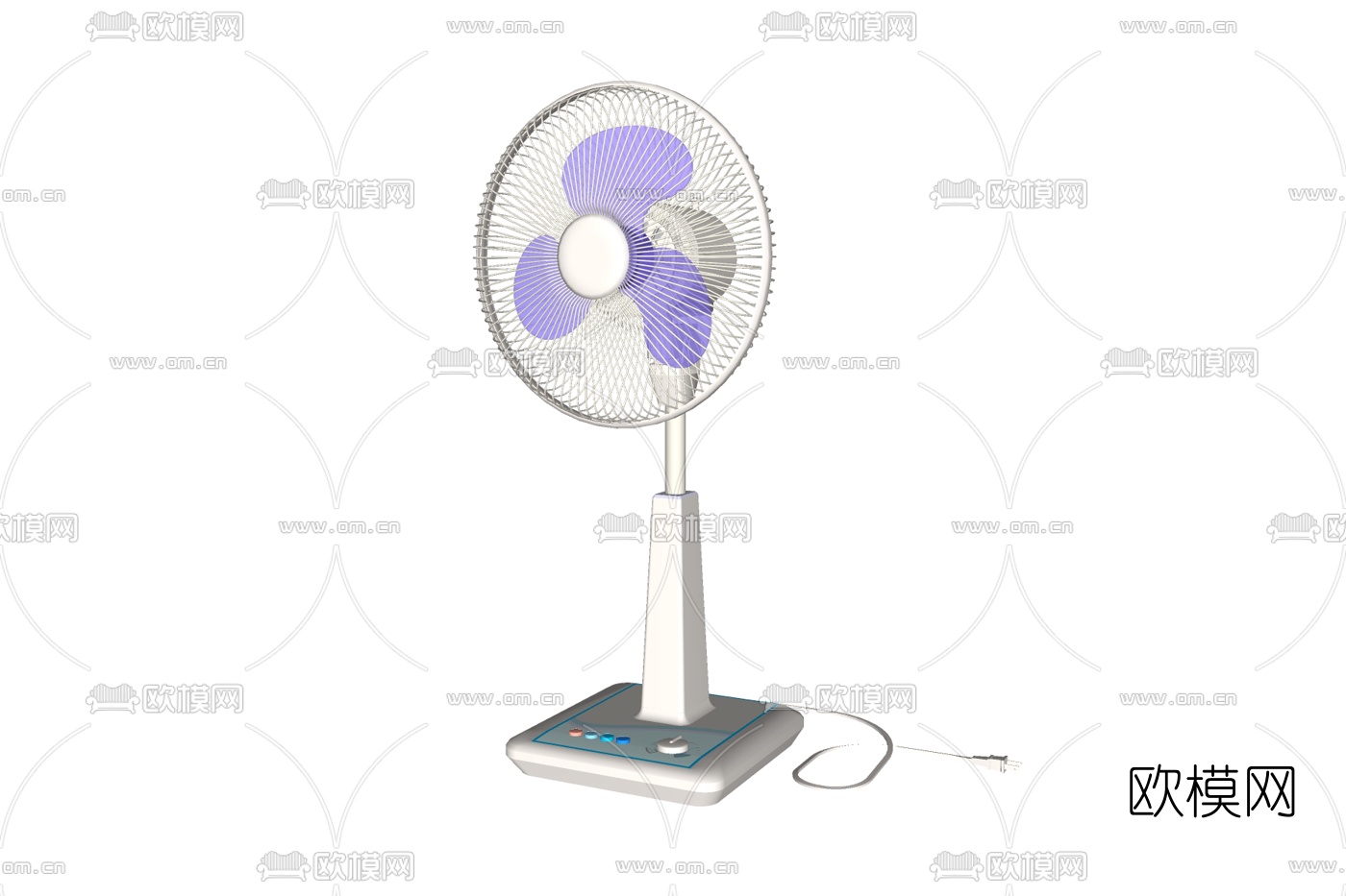 现代落地电风扇su模型下载