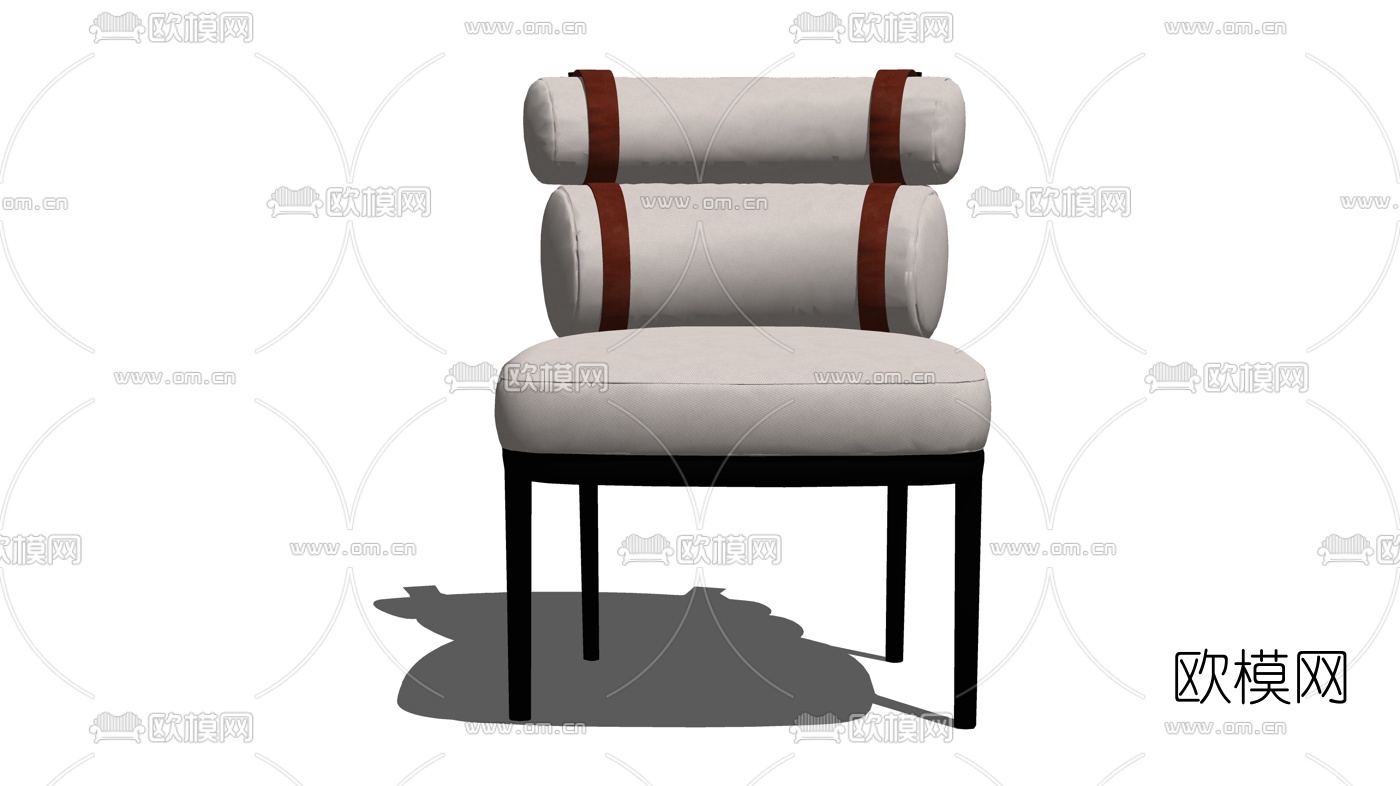 现代布艺单椅su模型下载（渲染图2）