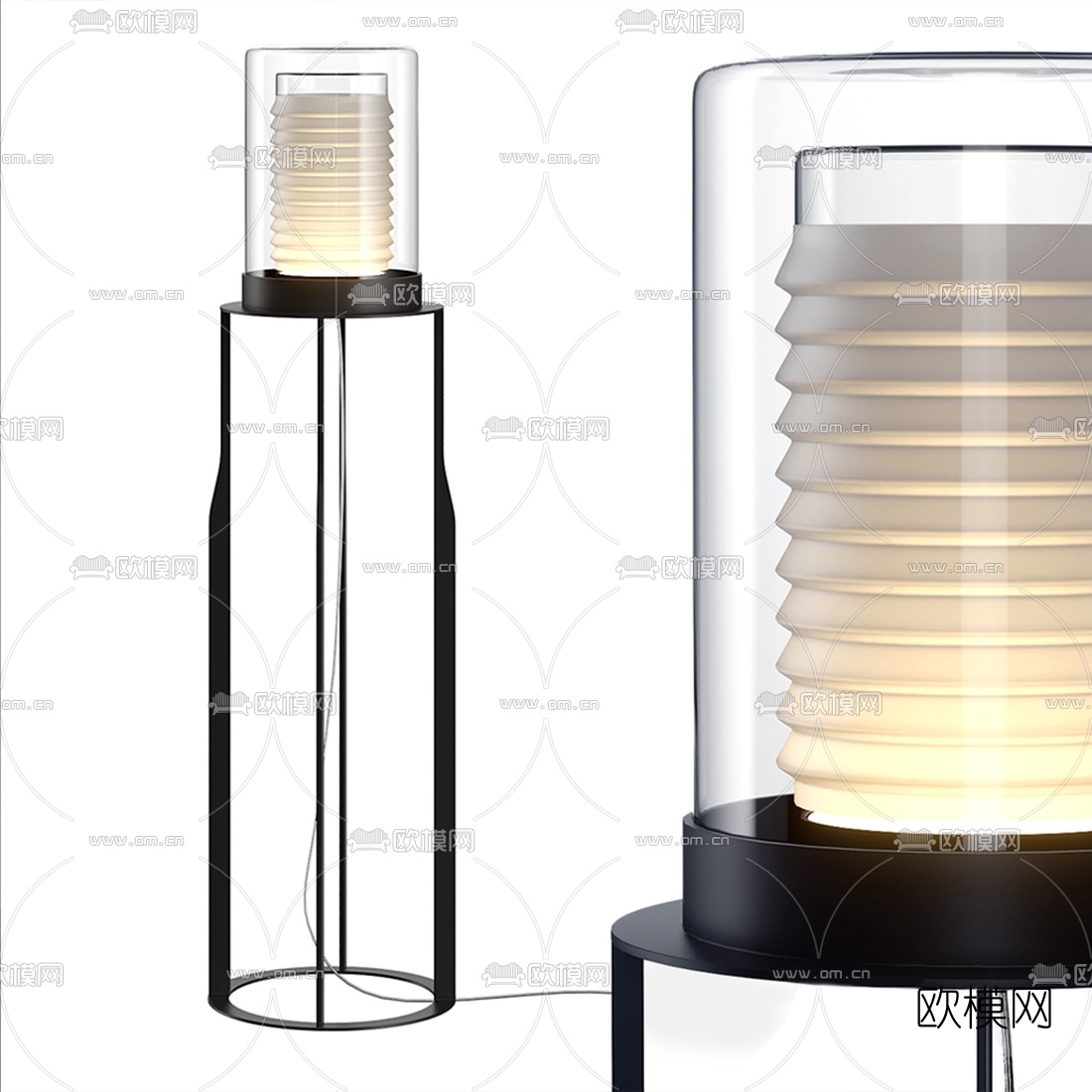 现代轻奢落地灯3d模型下载