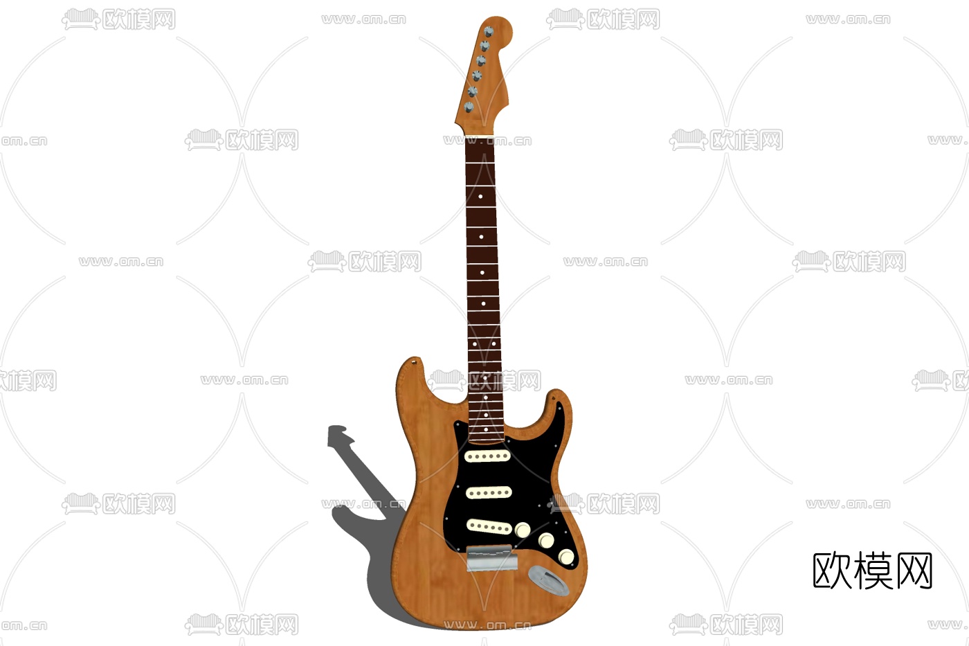 现代吉他su模型下载