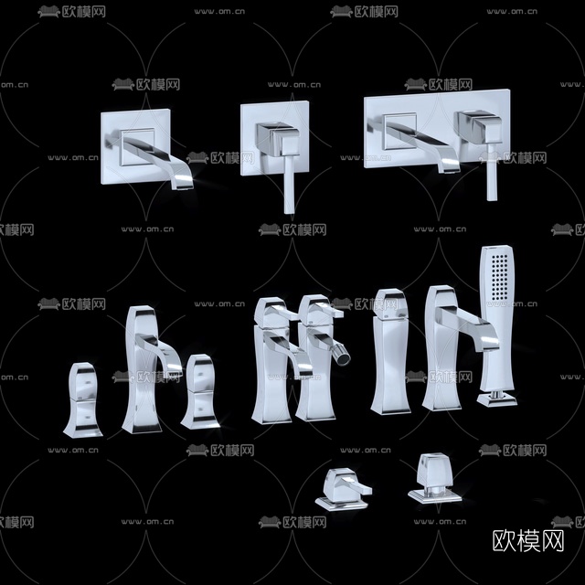 现代金属水龙头免费3d模型下载
