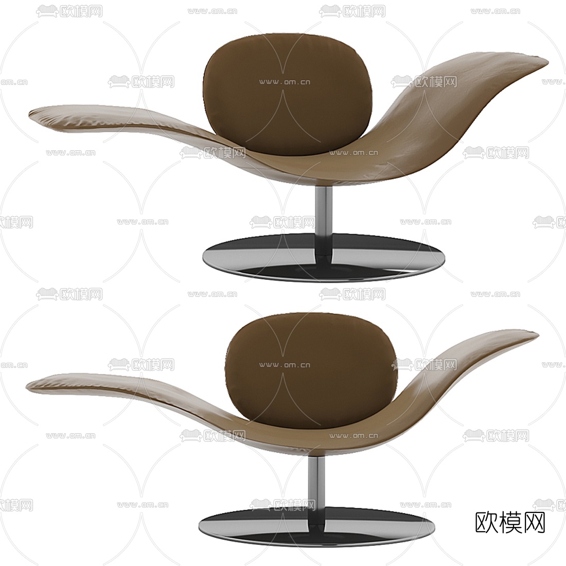 Natuzzi 现代皮革躺椅3d模型