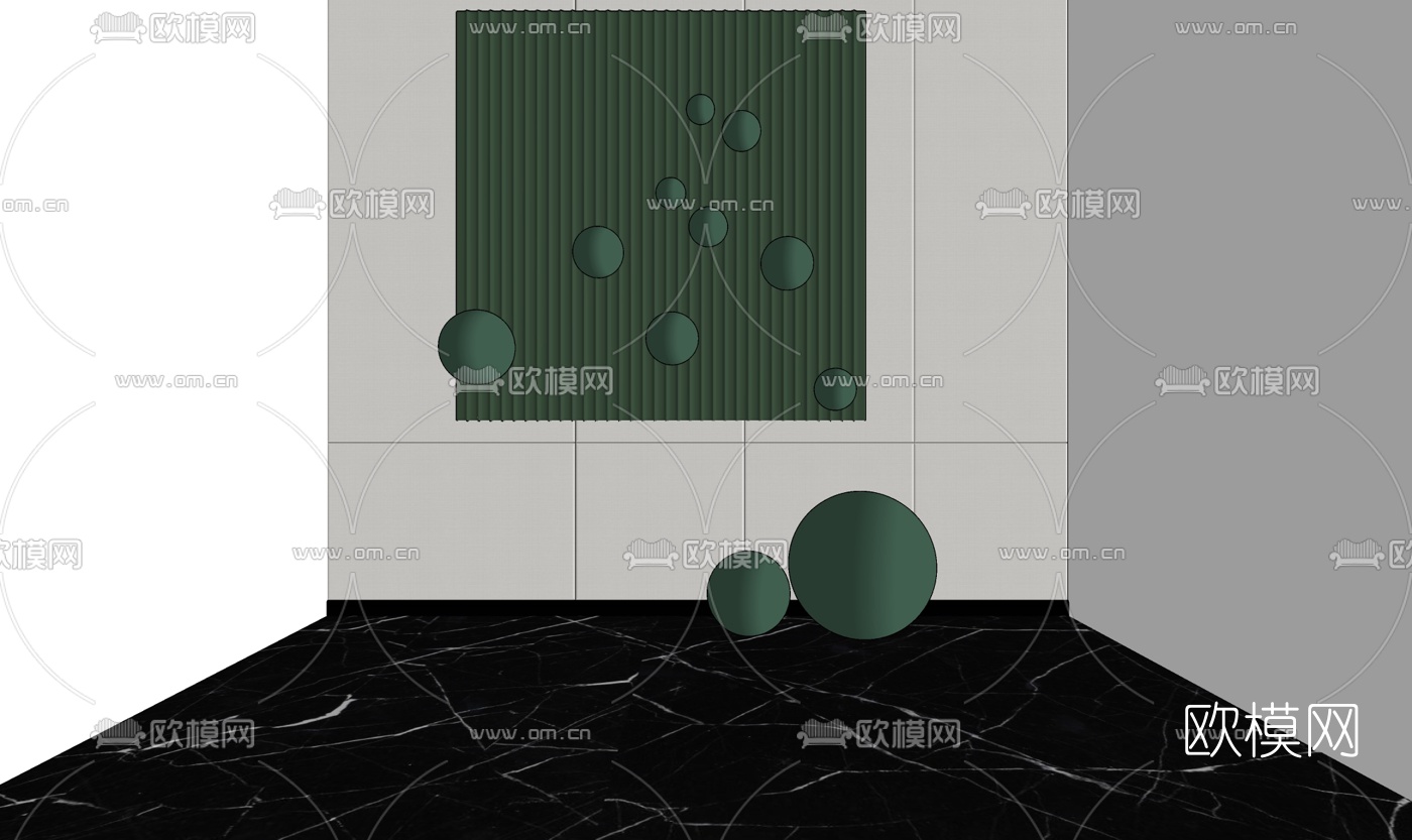 现代墙饰装饰品su模型