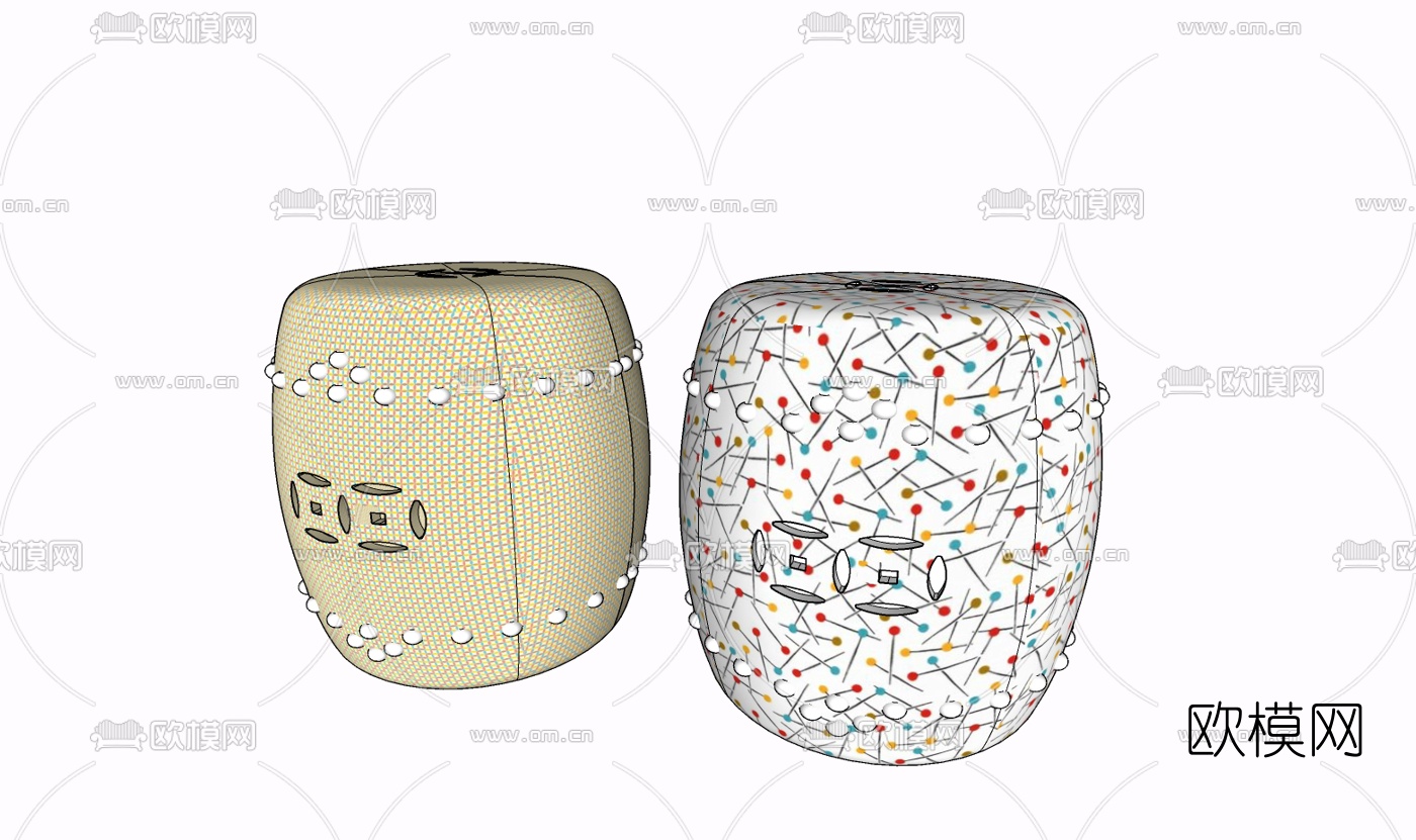 现代凳子免费su模型下载