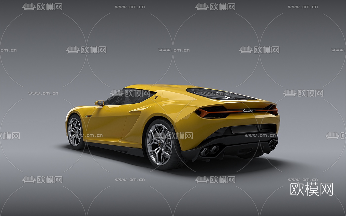 现代跑车兰博基尼3d模型下载（渲染图2）
