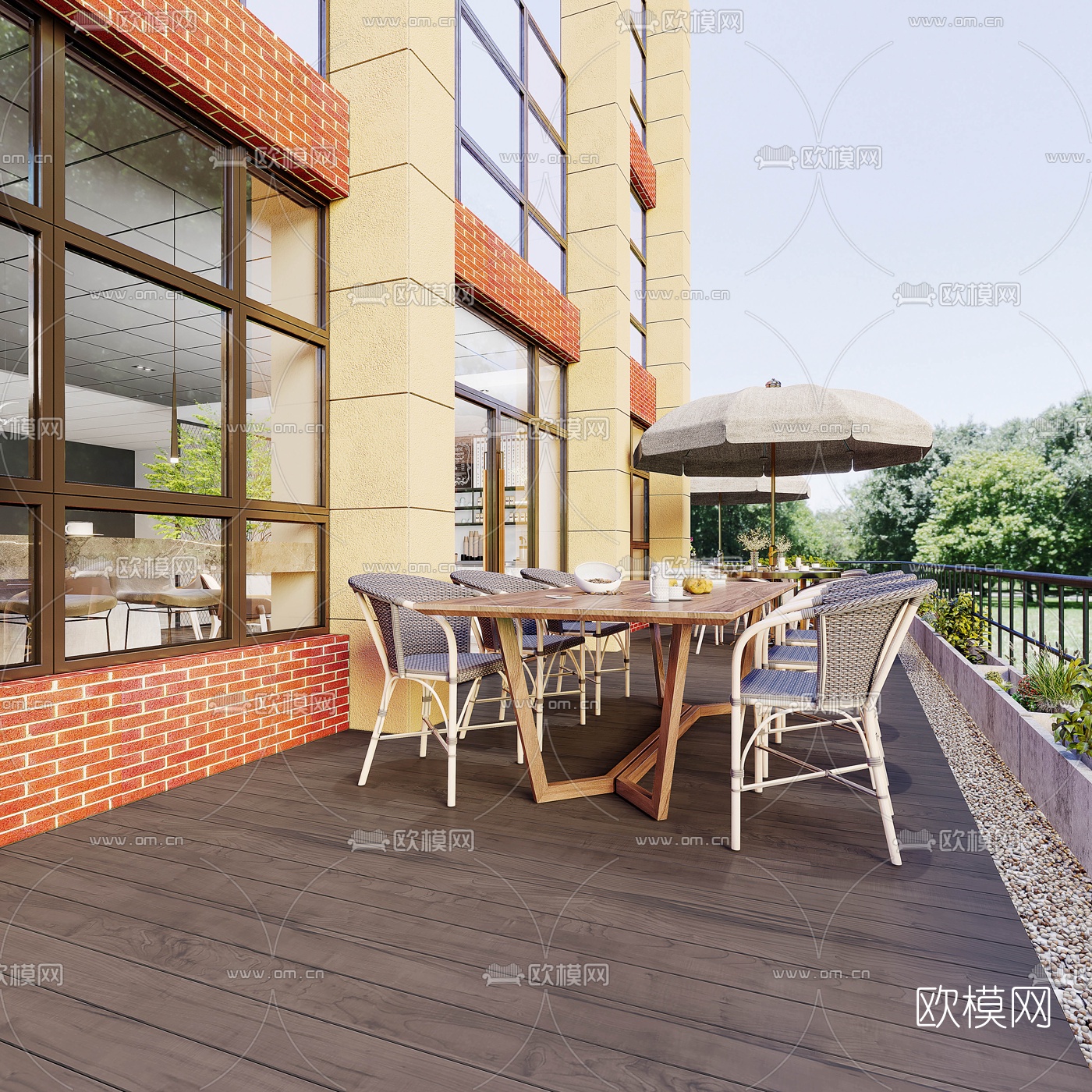 工业风咖啡厅3d模型