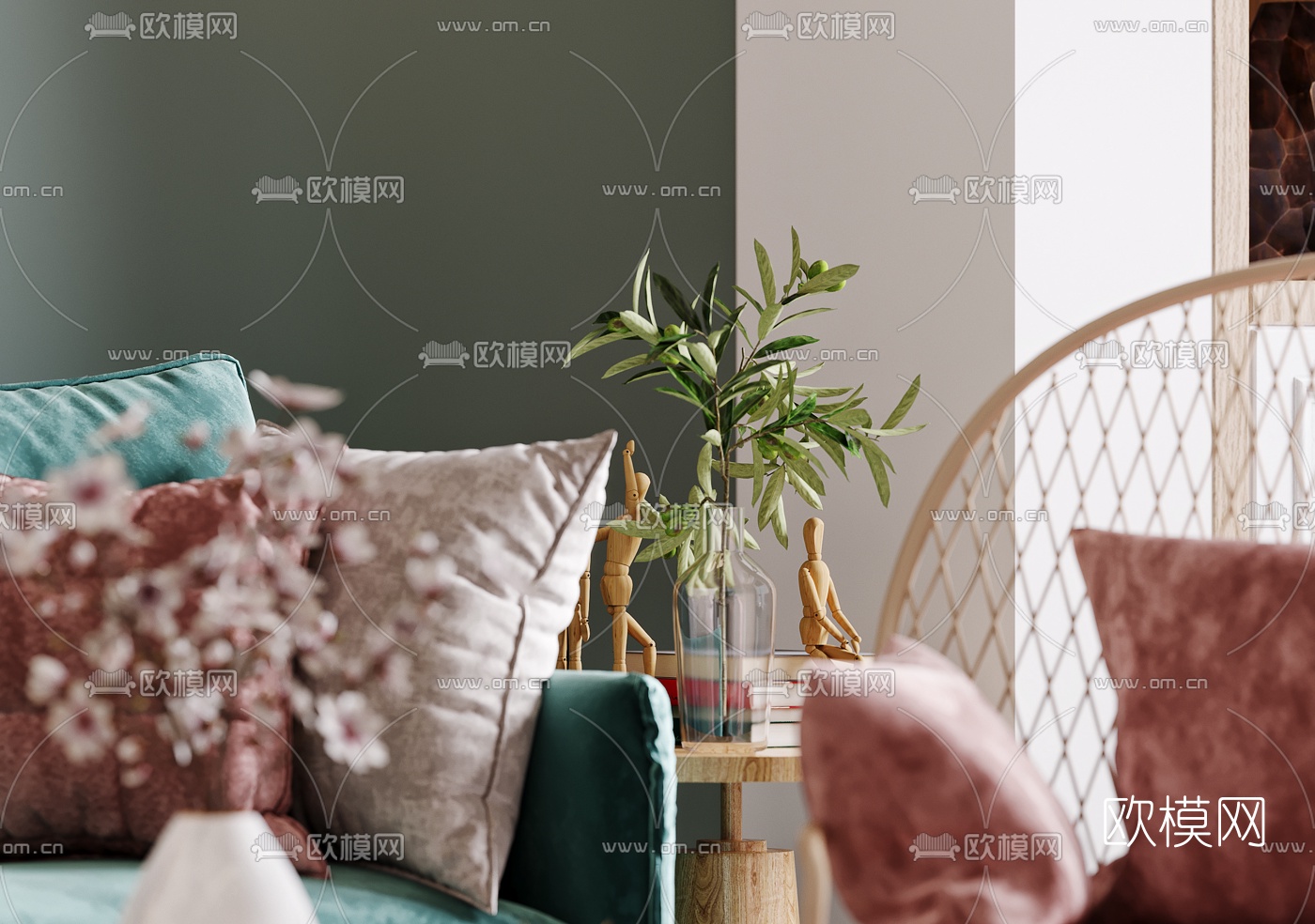 北欧公寓客厅餐厅3d模型