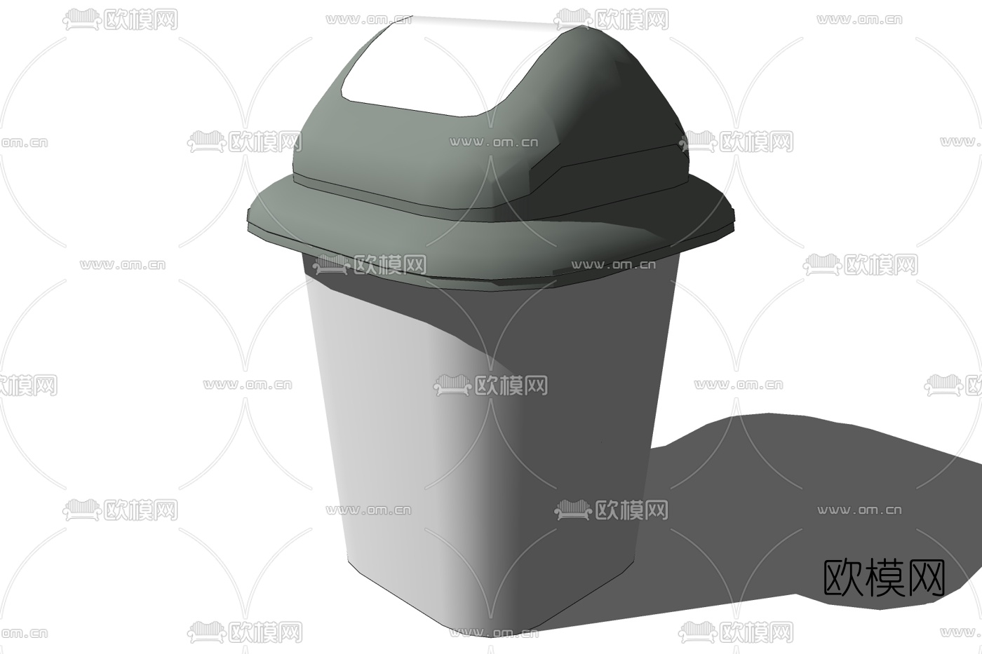 现代垃圾桶免费su模型下载