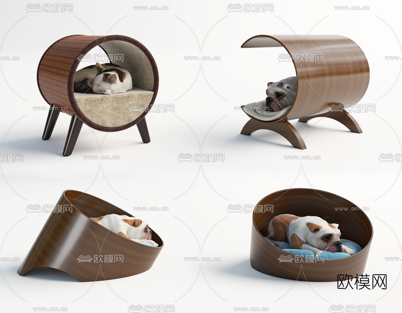 现代猫窝狗窝3d模型