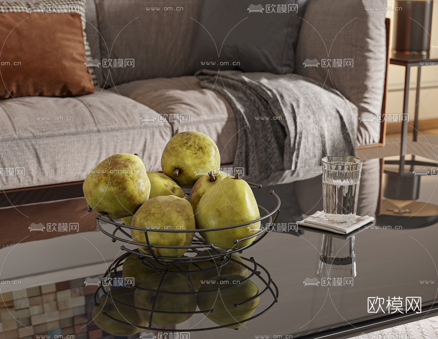 北欧简约客厅餐厅3d模型