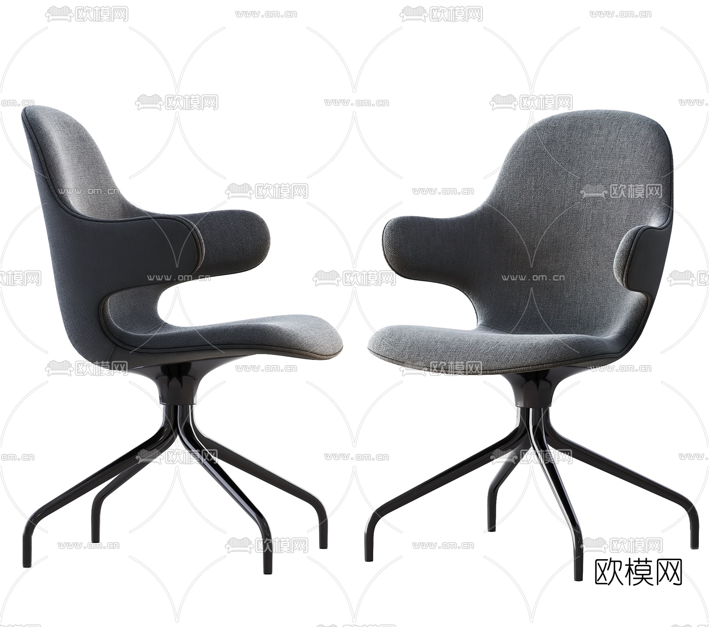 现代职员椅办公椅转椅3d模型
