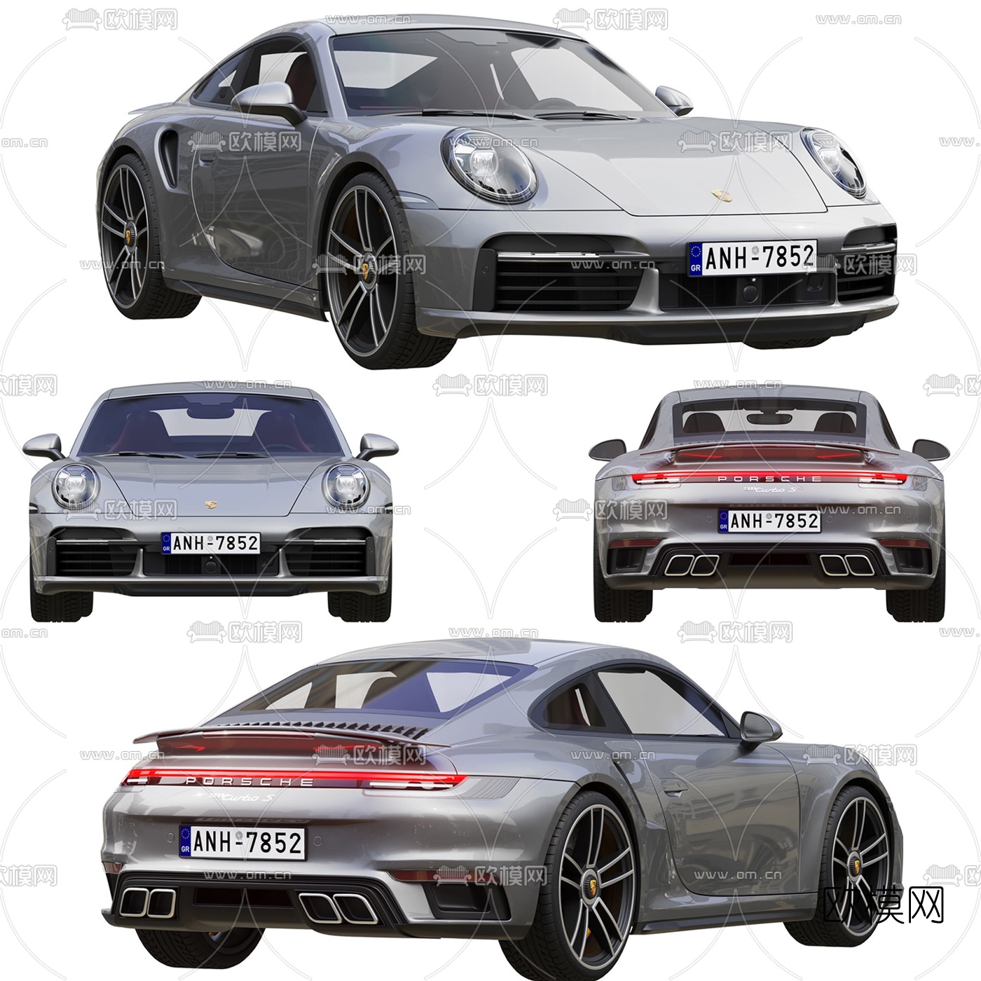 现代保时捷911跑车3d模型