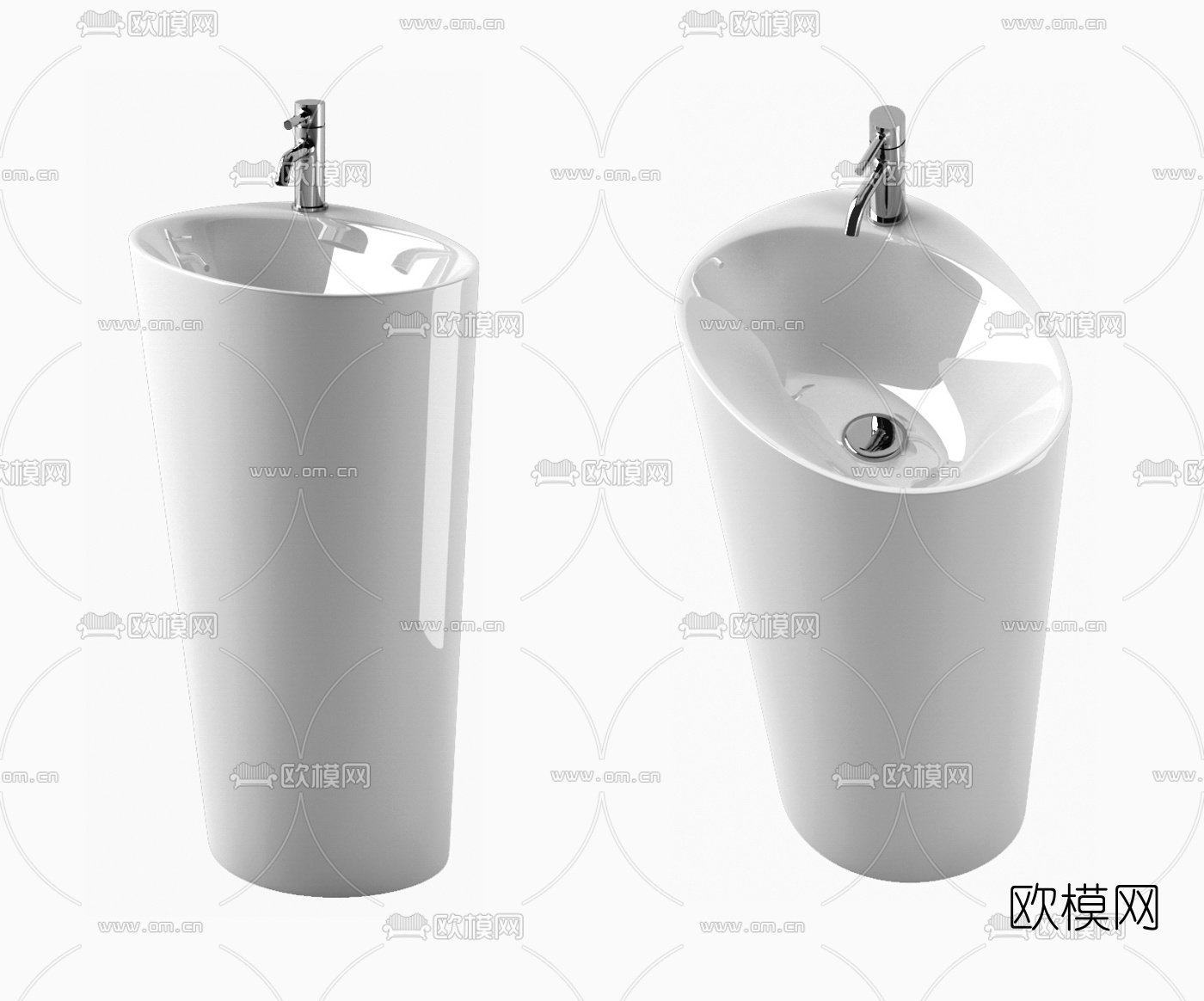现代立式洗手台3d模型