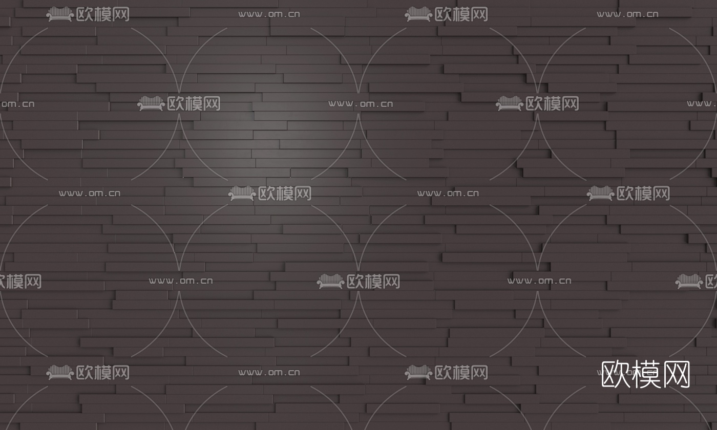 现代凹凸木板装饰板3d模型