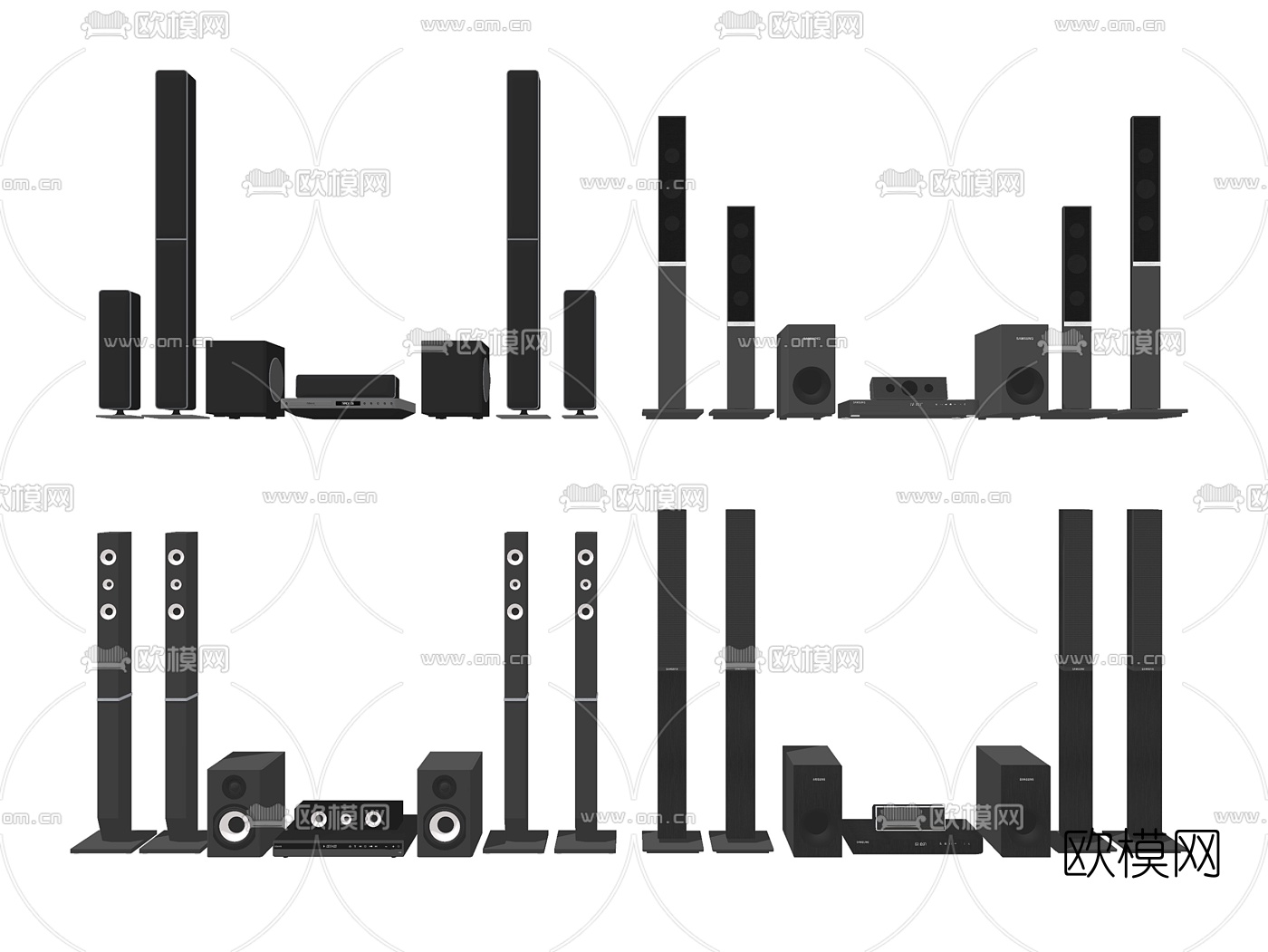 现代音响su模型下载