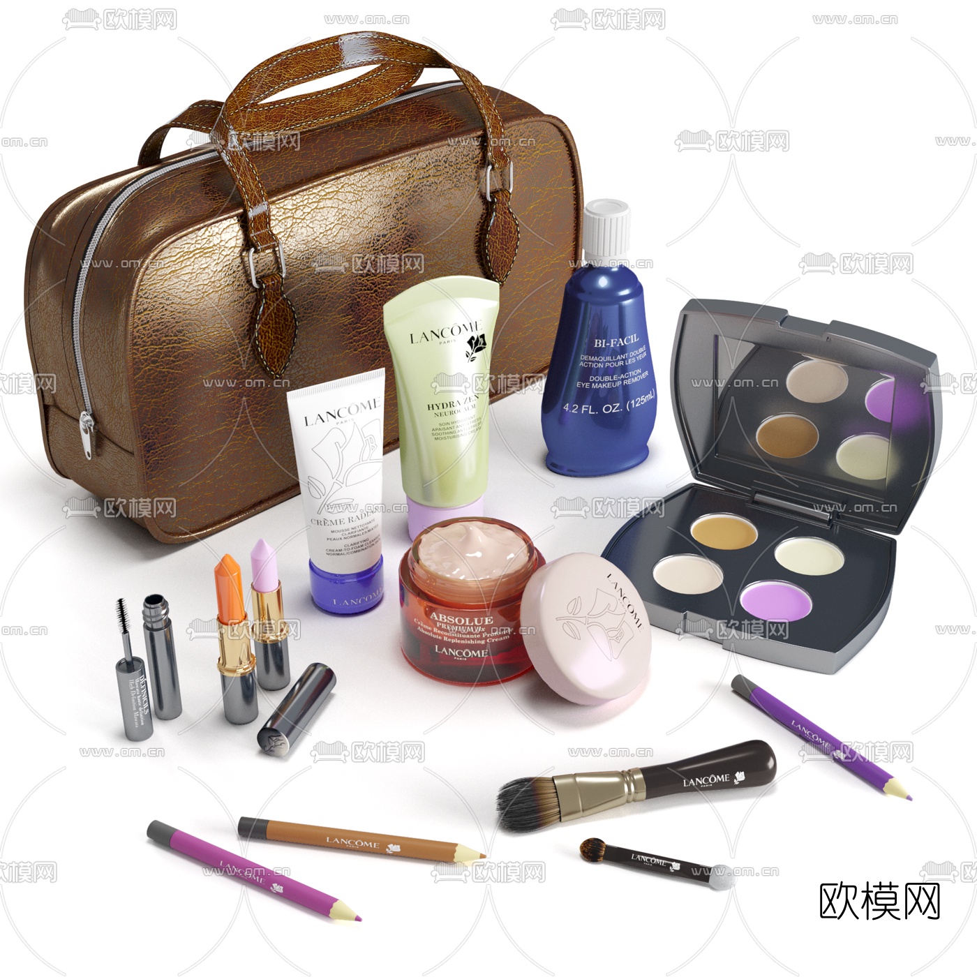 现代美容化妆品3d模型下载