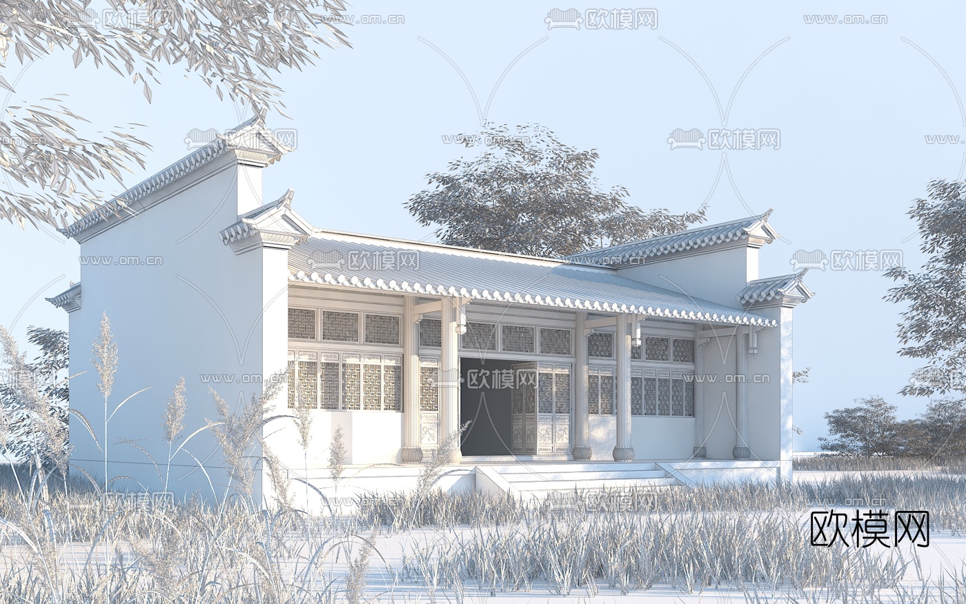 中式徽派古建民居3d模型
