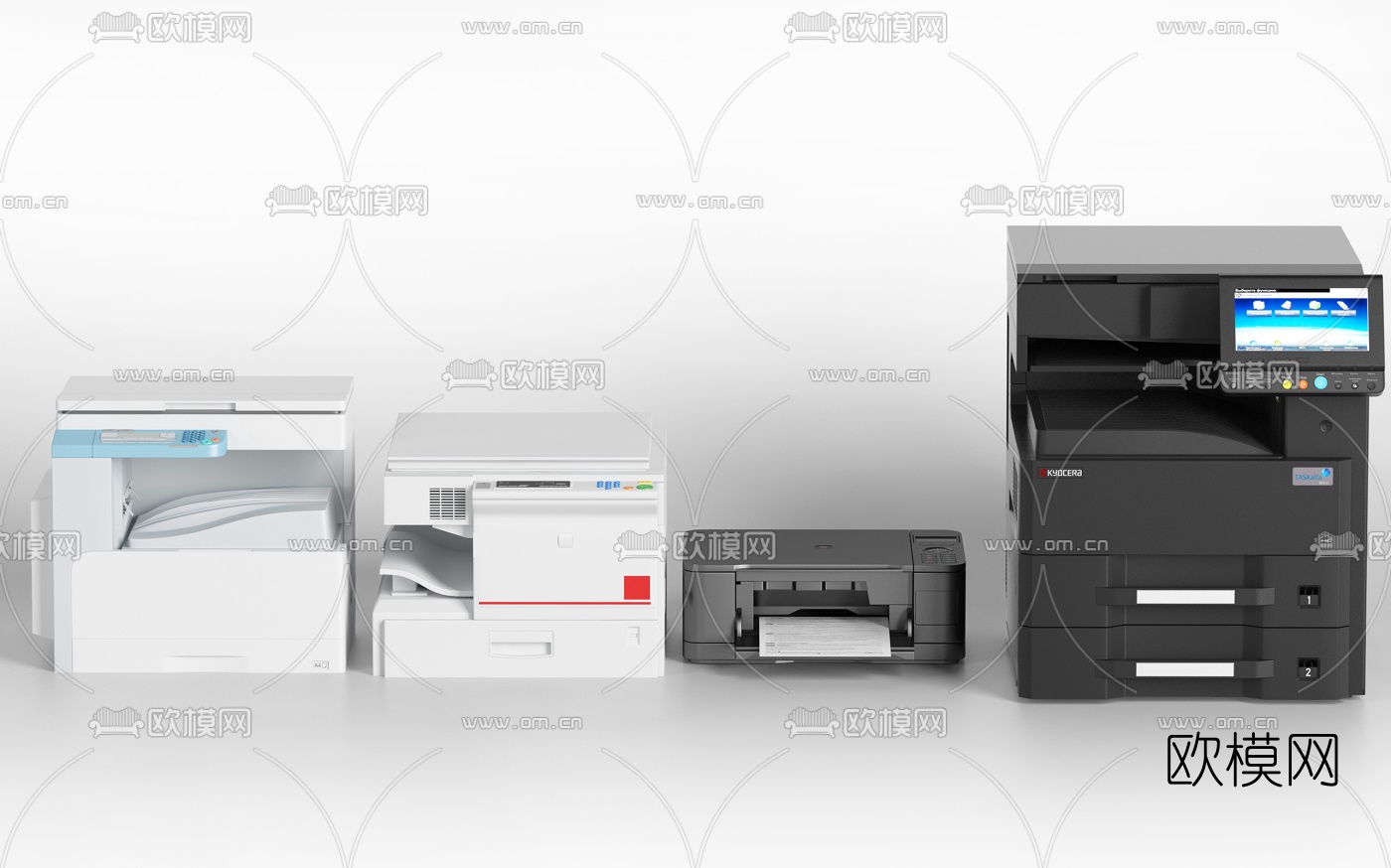 现代打印机复印机3d模型