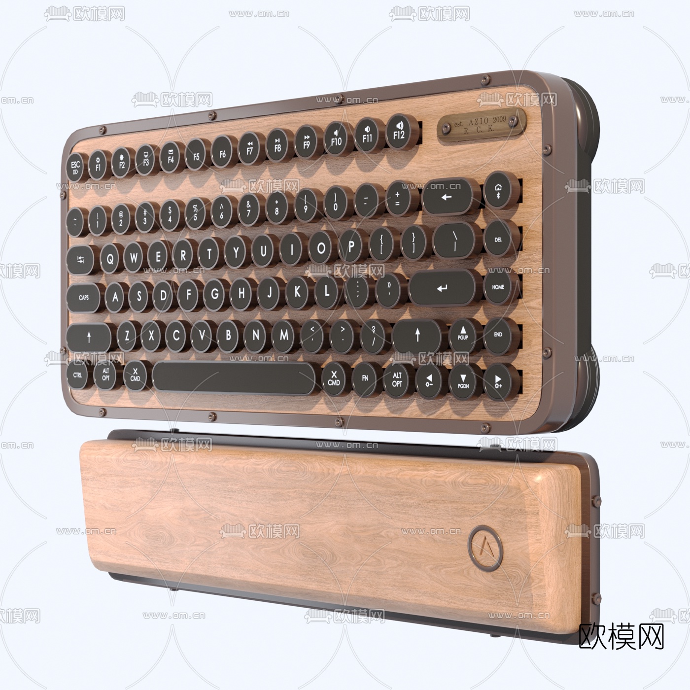 现代复古键盘3d模型