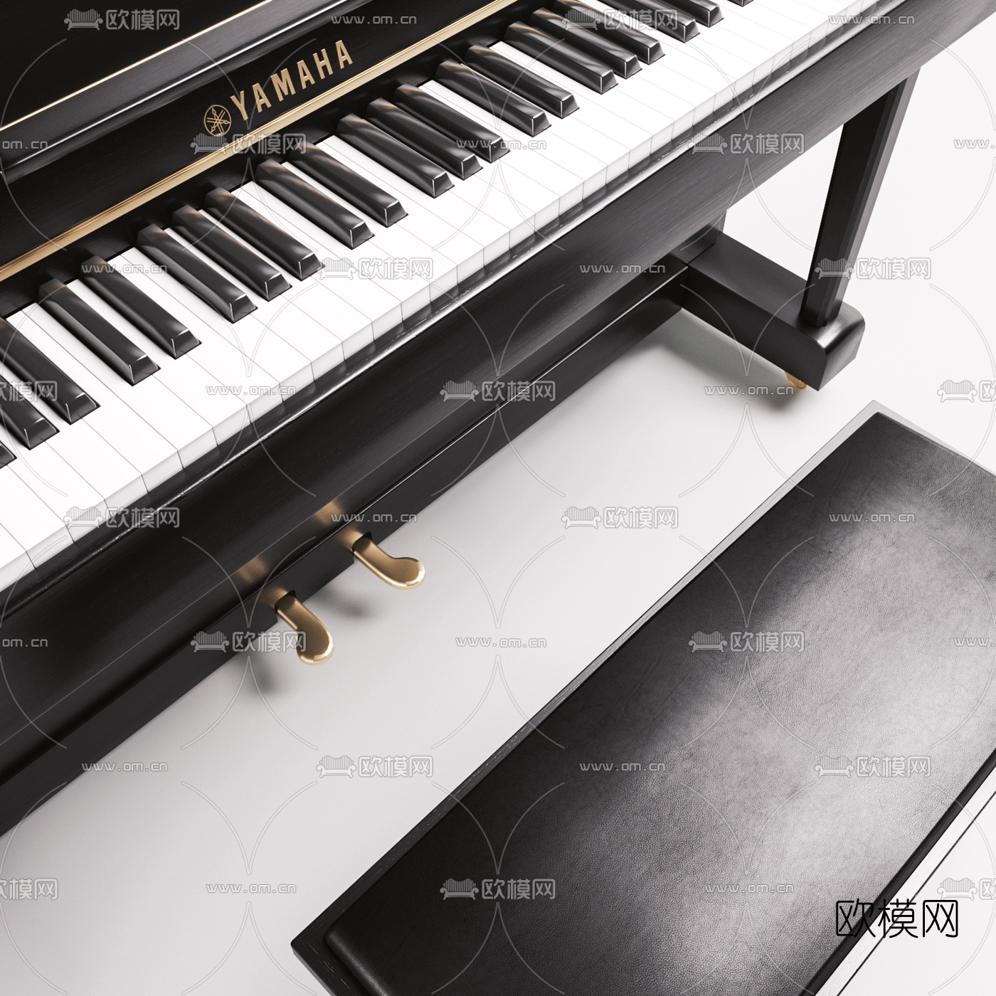 现代钢琴3d模型