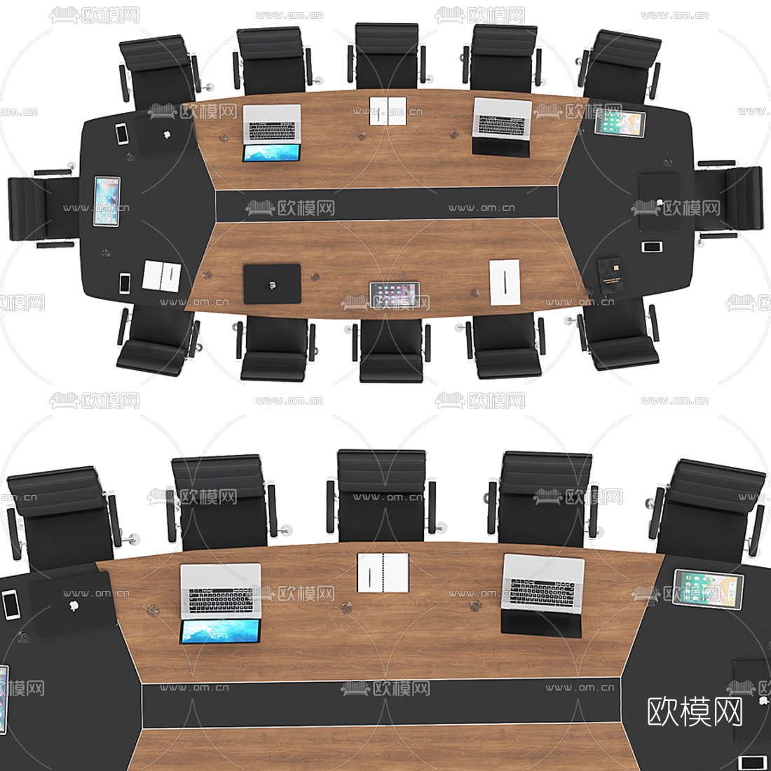 现代会议桌椅3d模型