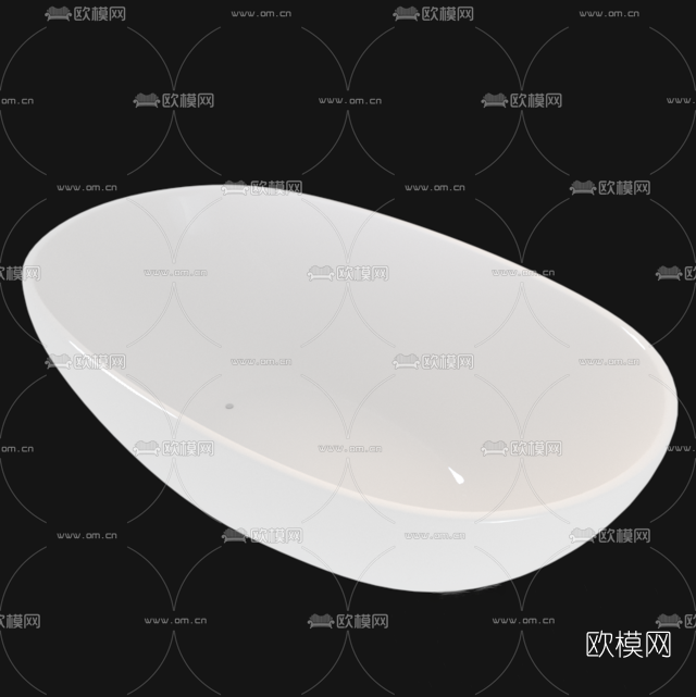 现代陶瓷浴缸免费3d模型