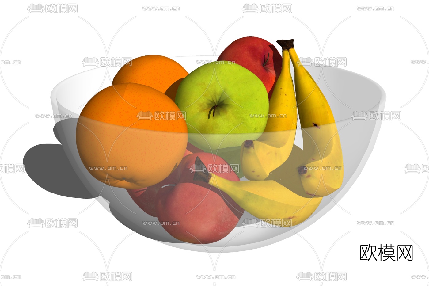 现代水果拼盘su模型下载