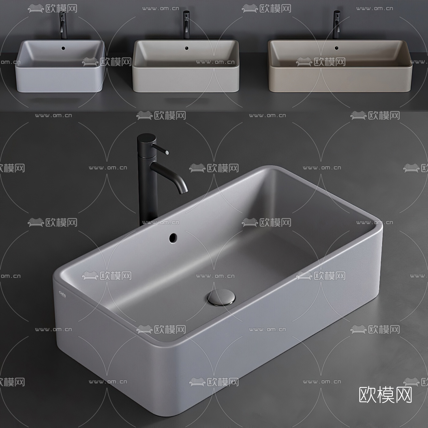 现代洗手盆台盆3d模型