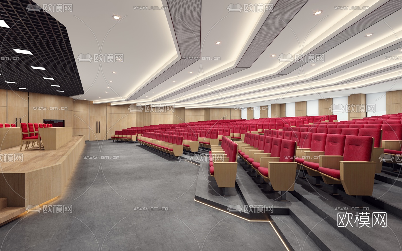 现代阶梯会议厅报告厅3d模型