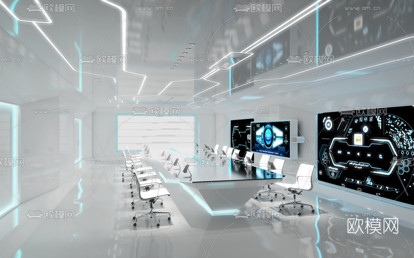 后现代会议室3d模型下载（渲染图1）