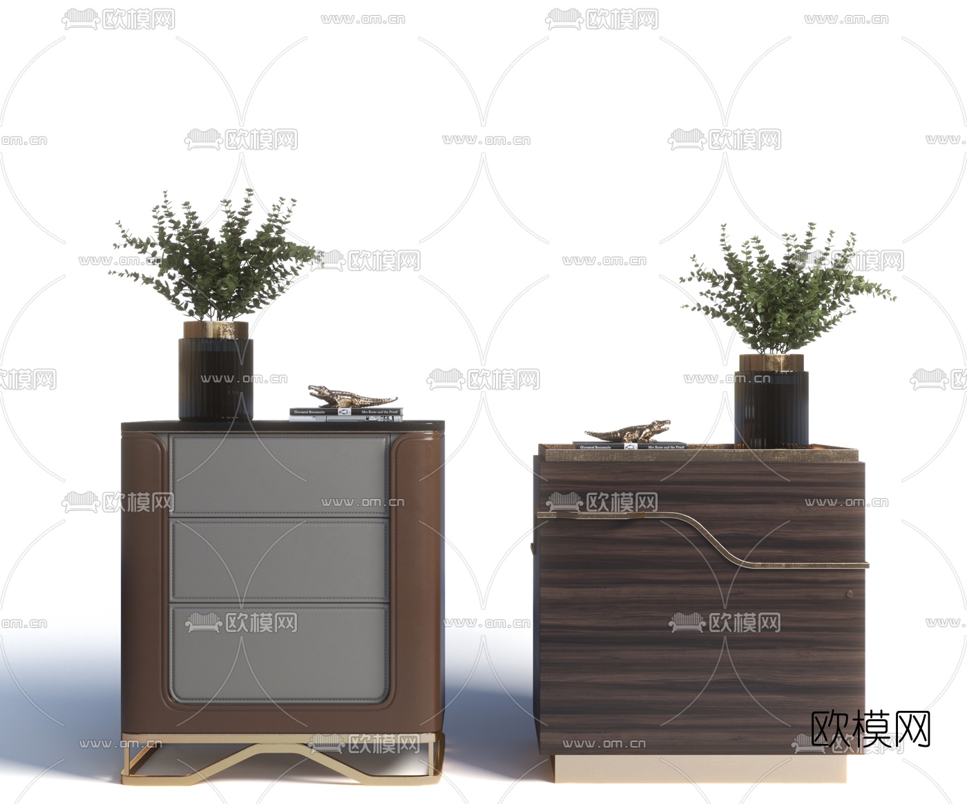 现代床头柜3d模型
