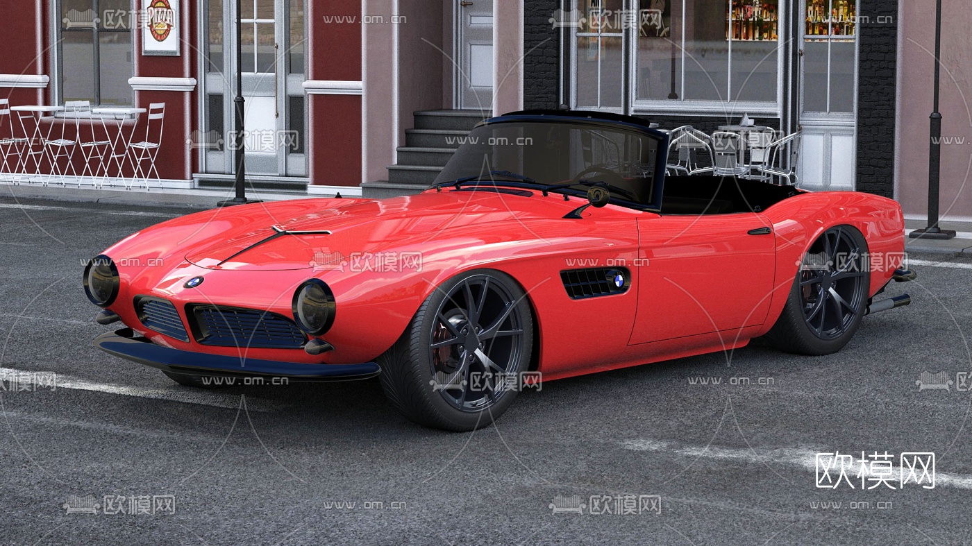 现代宝马跑车3d模型