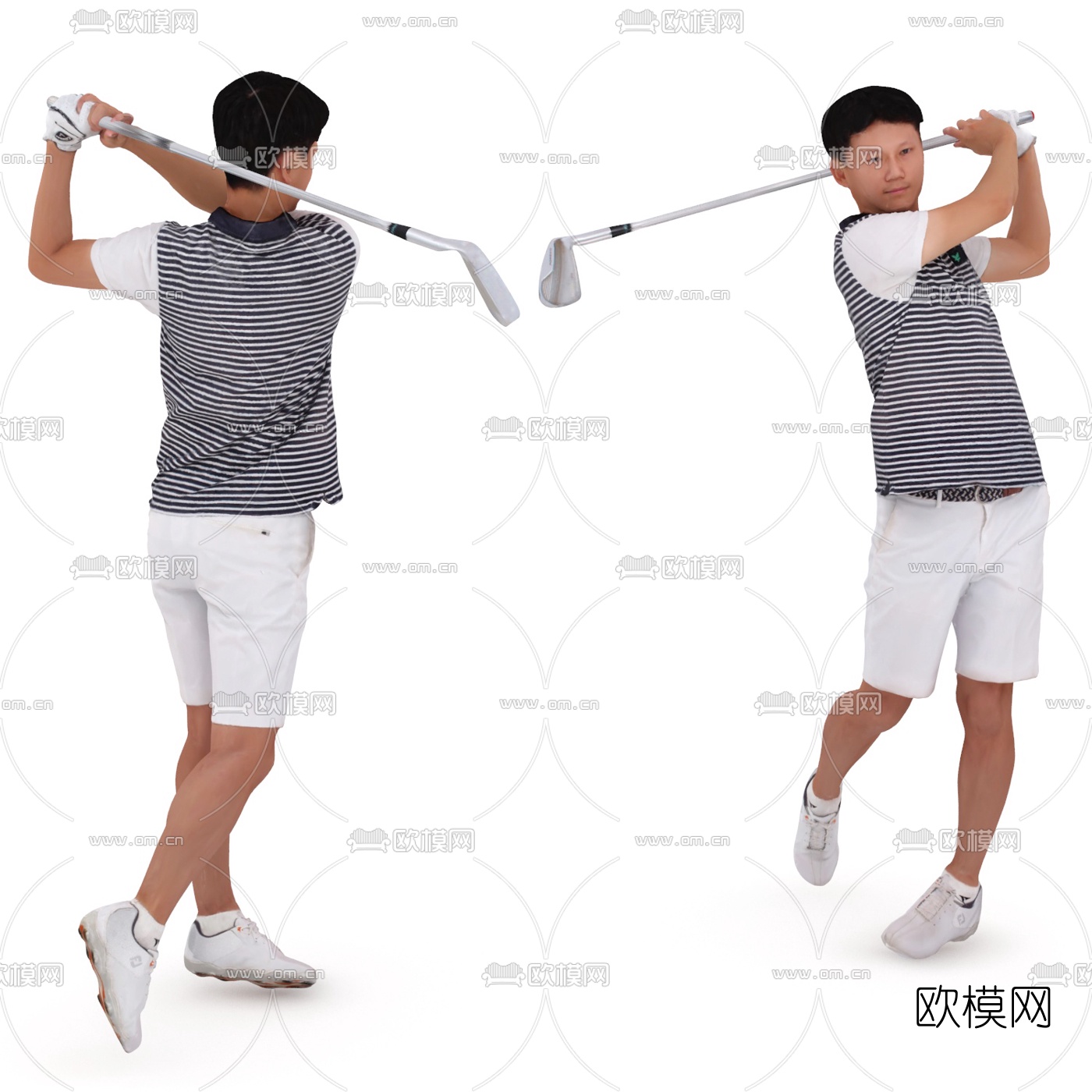 现代高尔夫男士3d模型下载