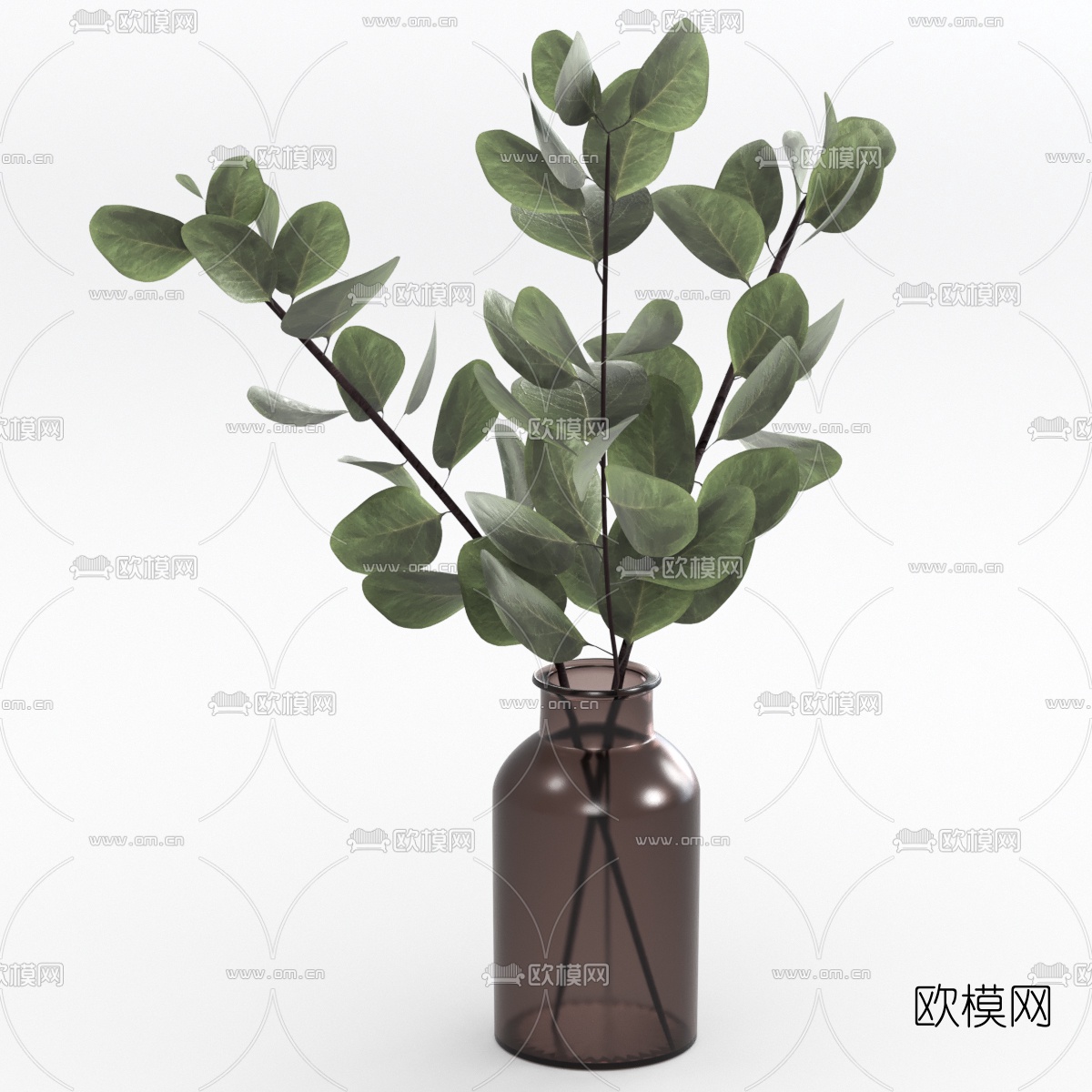 现代水培绿植花瓶3d模型下载