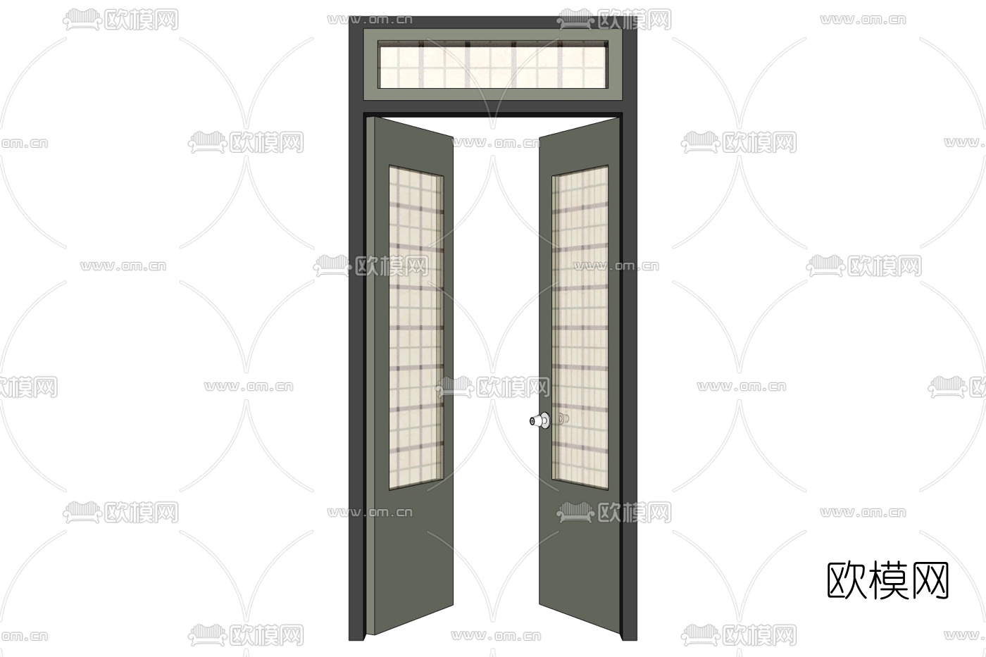 现代双开门免费su模型下载