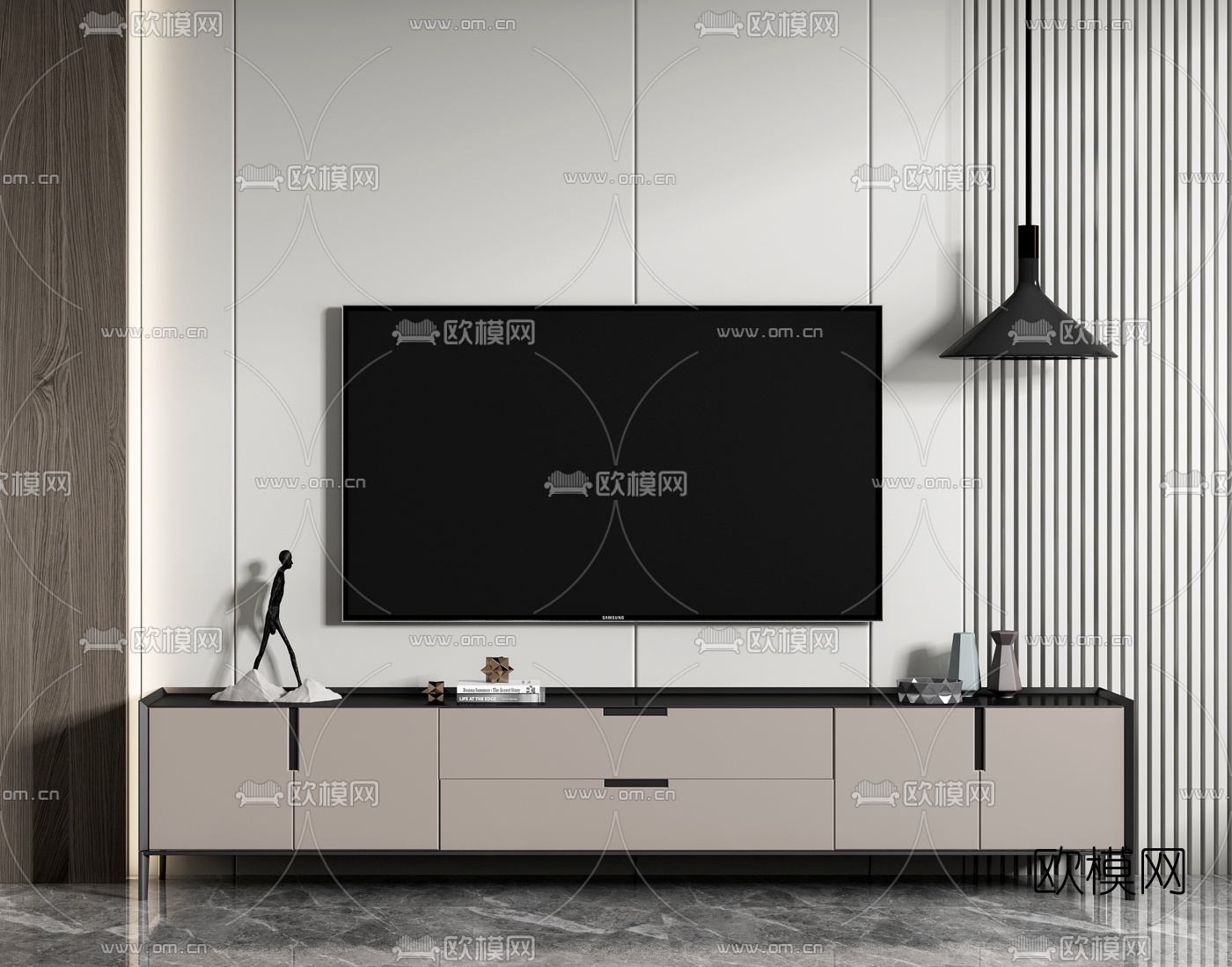 现代时尚电视柜3d模型下载