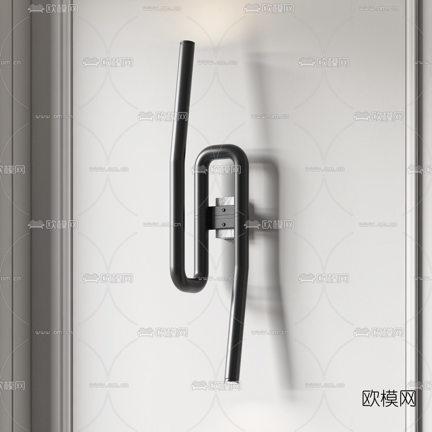 现代金属烤漆壁灯3d模型