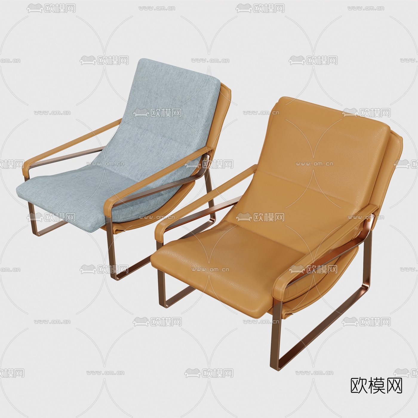 现代休闲躺椅3d模型