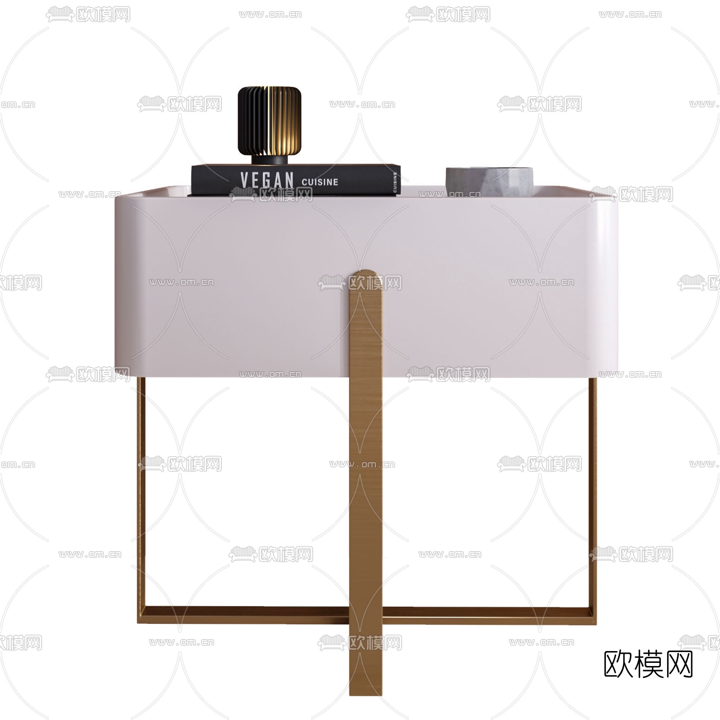 现代轻奢床头柜3d模型下载（渲染图5）