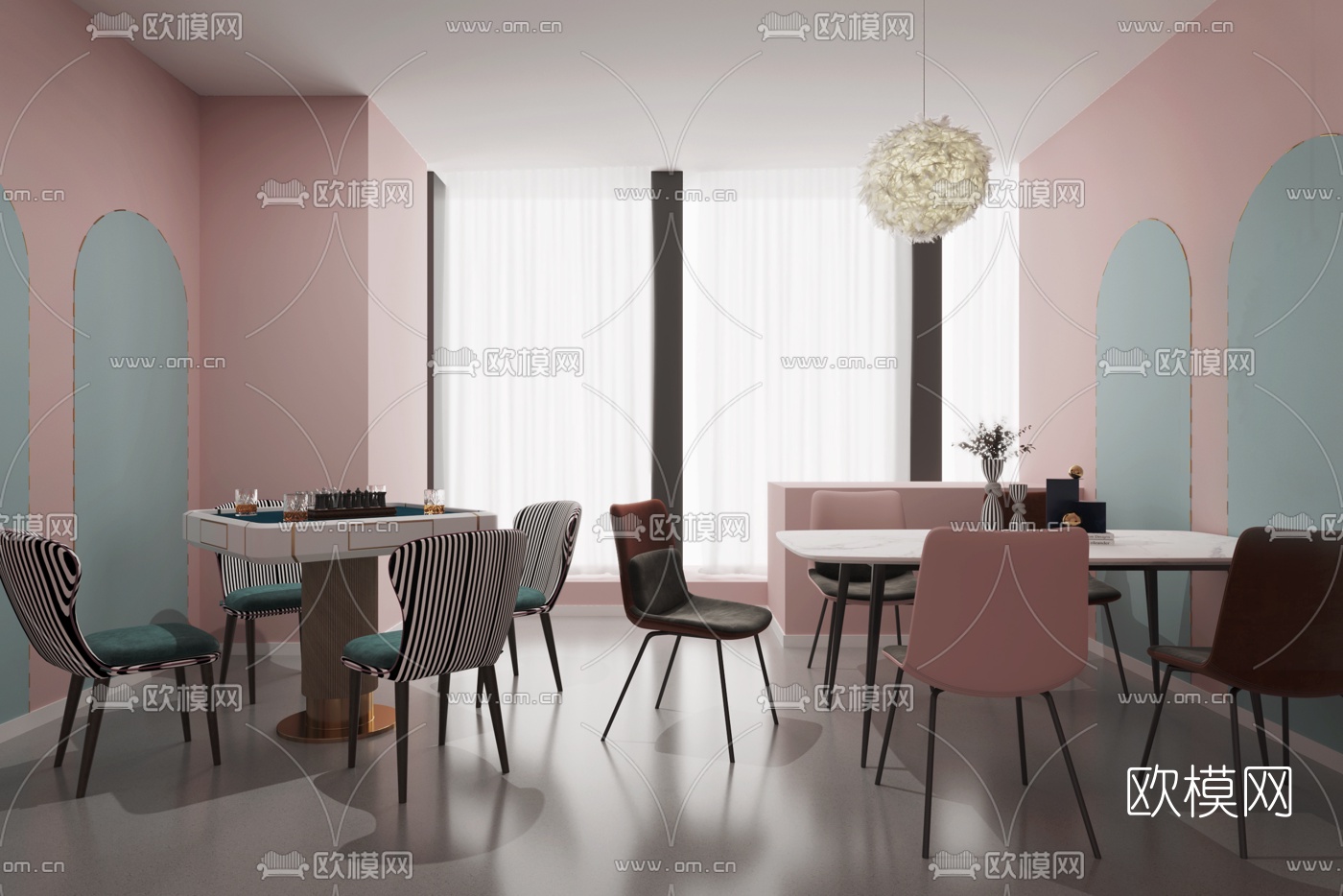 北欧休闲室3d模型下载