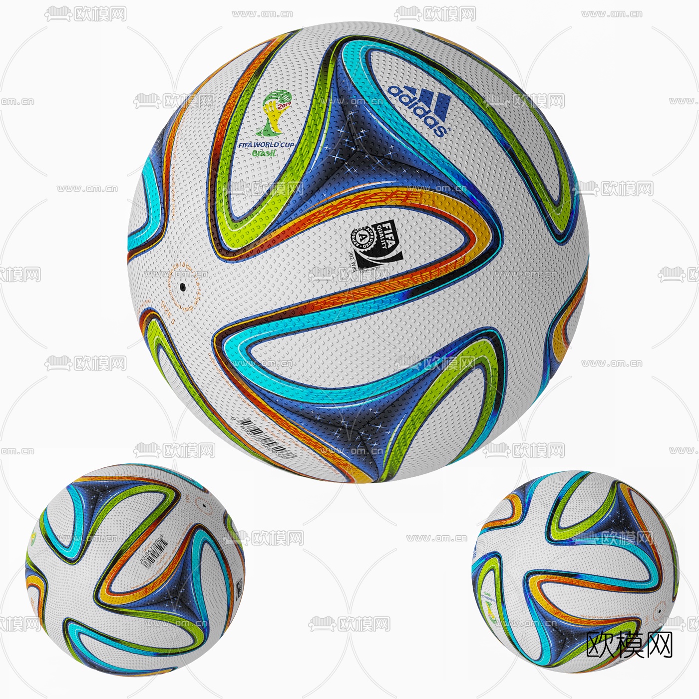 现代里约奥运会定制足球3d模型下载（渲染图1）