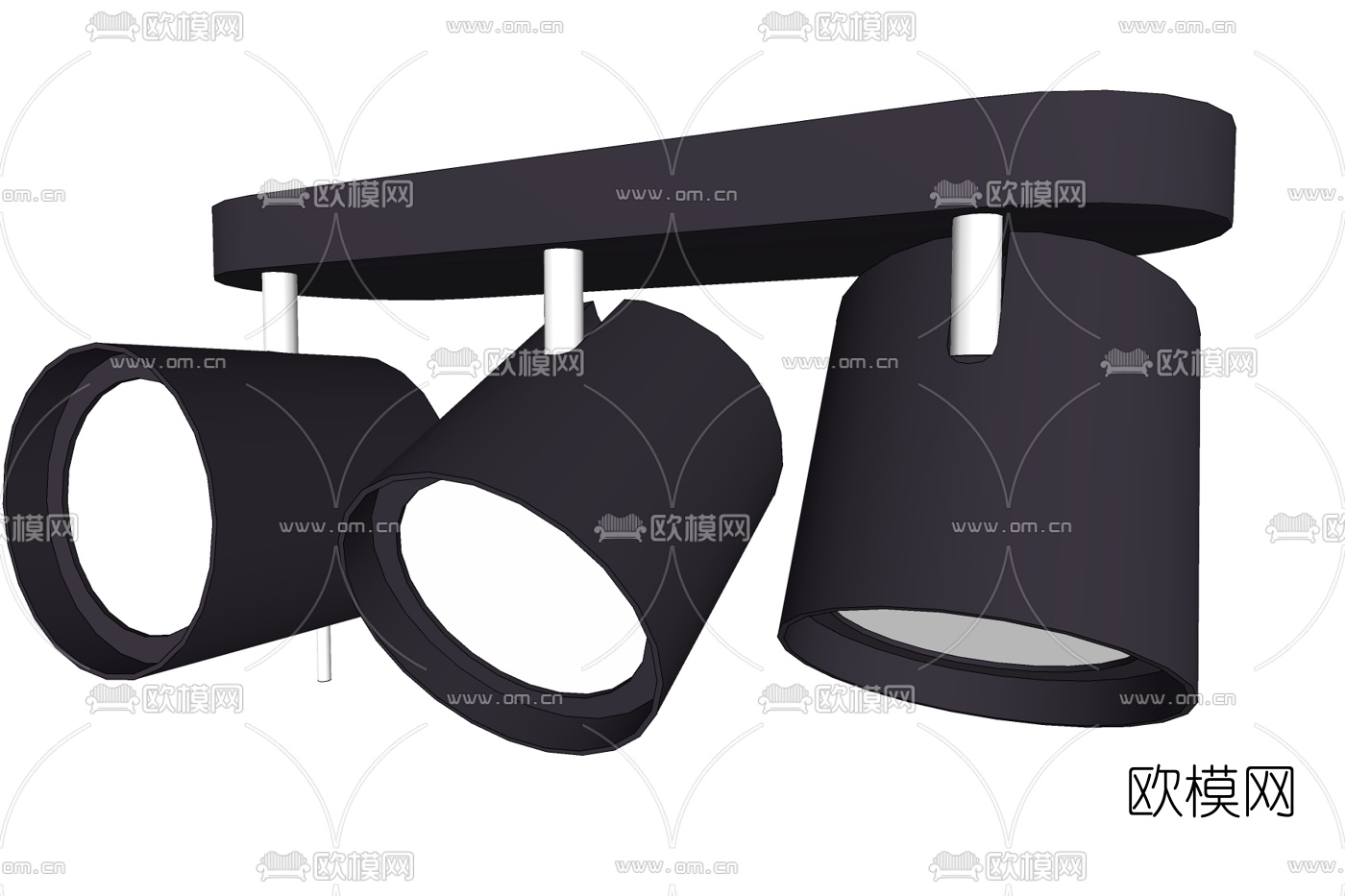 现代金属射灯免费su模型下载