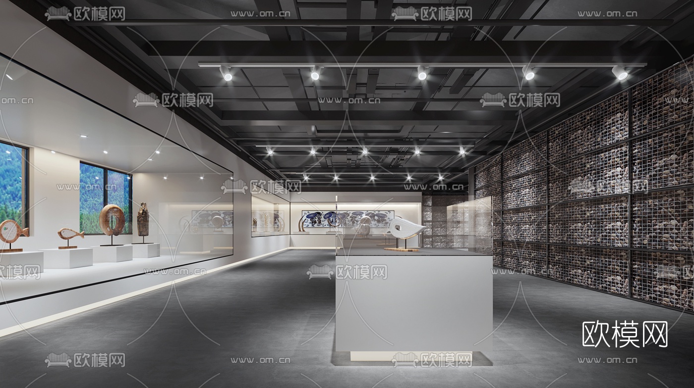 现代苗族传统文化展厅3d模型