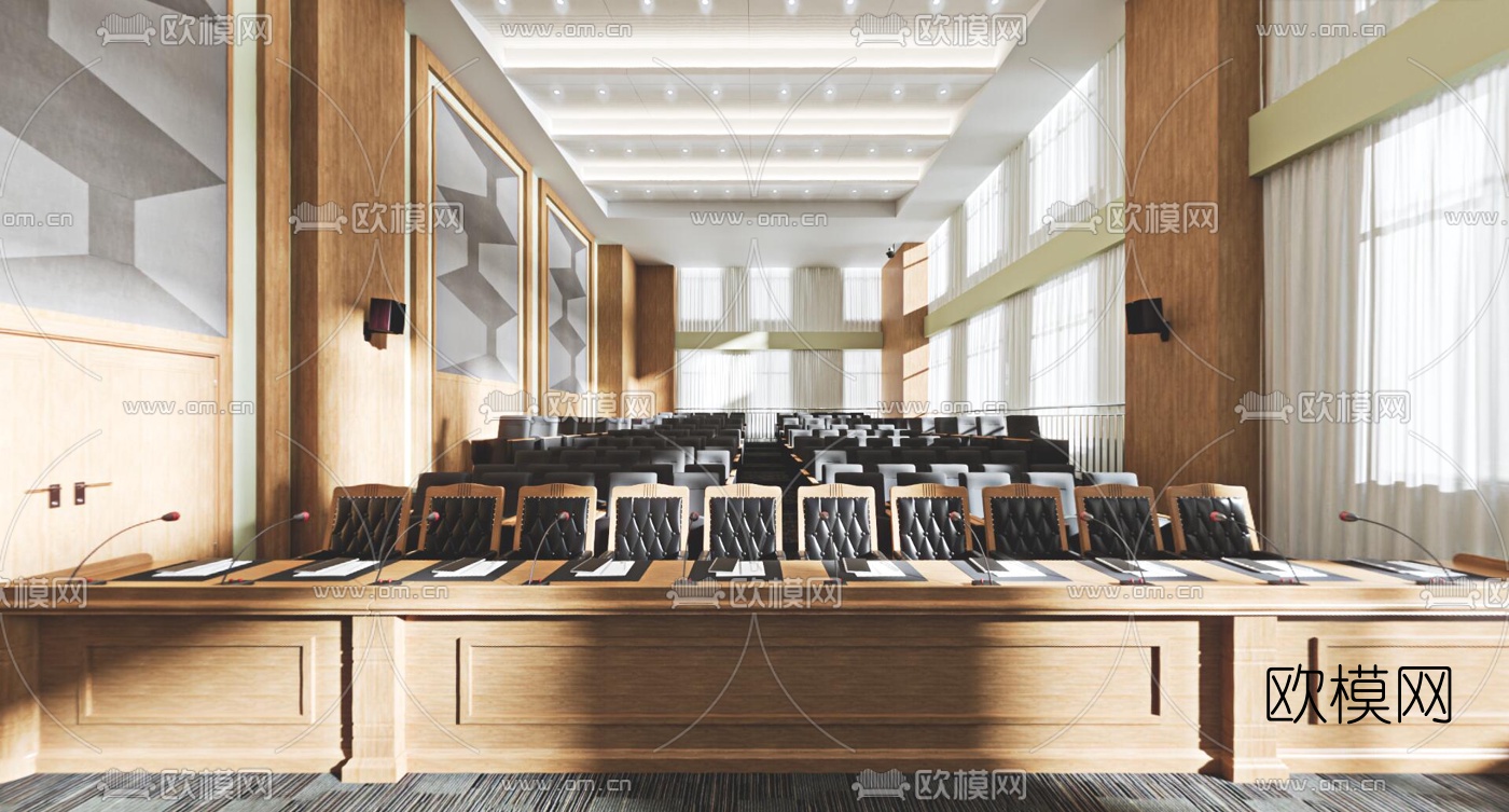 现代学校阶梯报告厅vr全景3d模型