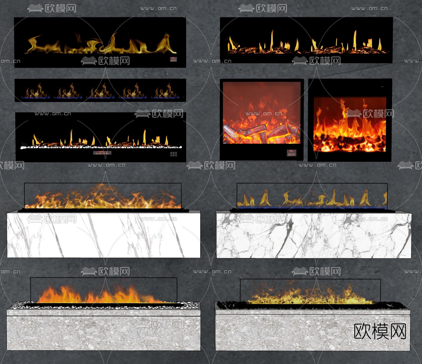 现代壁炉su模型下载（渲染图3）