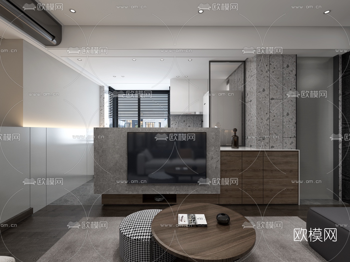 现代公寓客餐厅免费3d模型