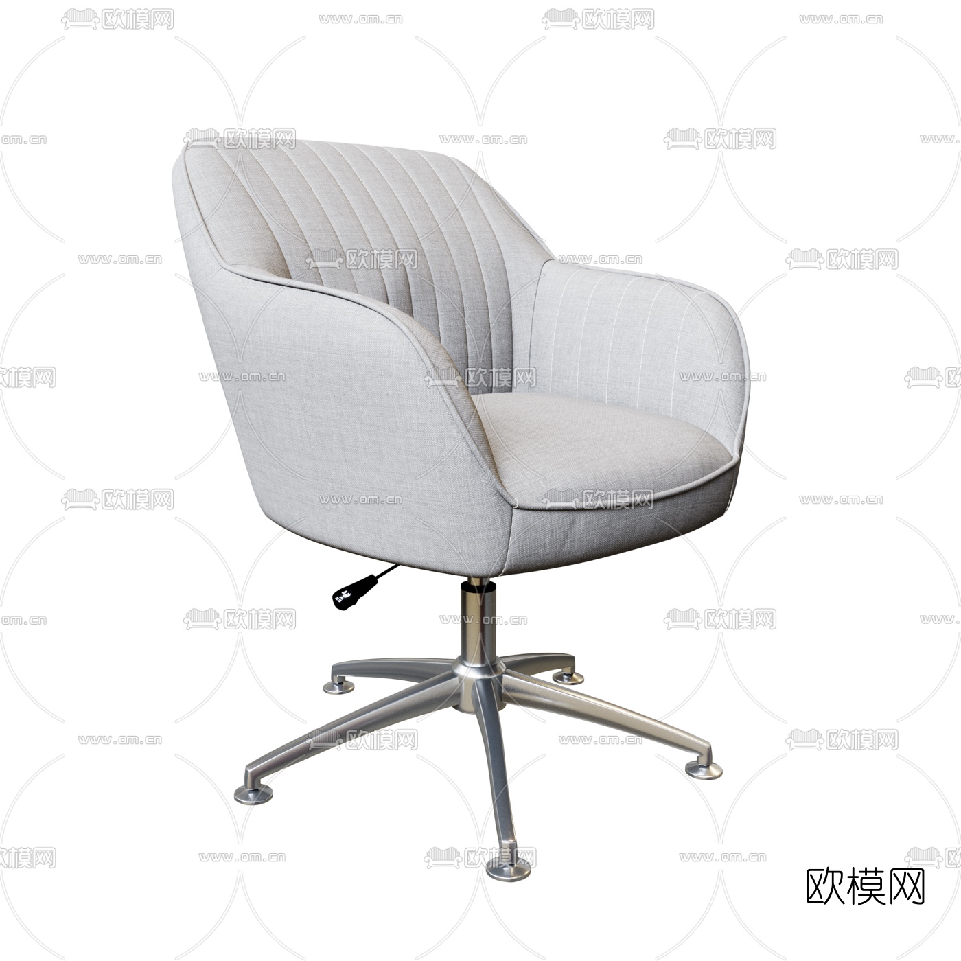 现代布艺办公椅3d模型下载
