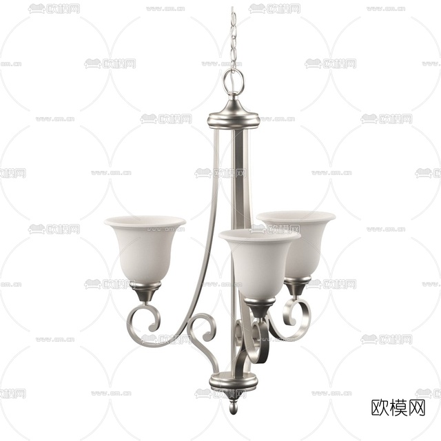 简欧金属吊灯免费3d模型下载