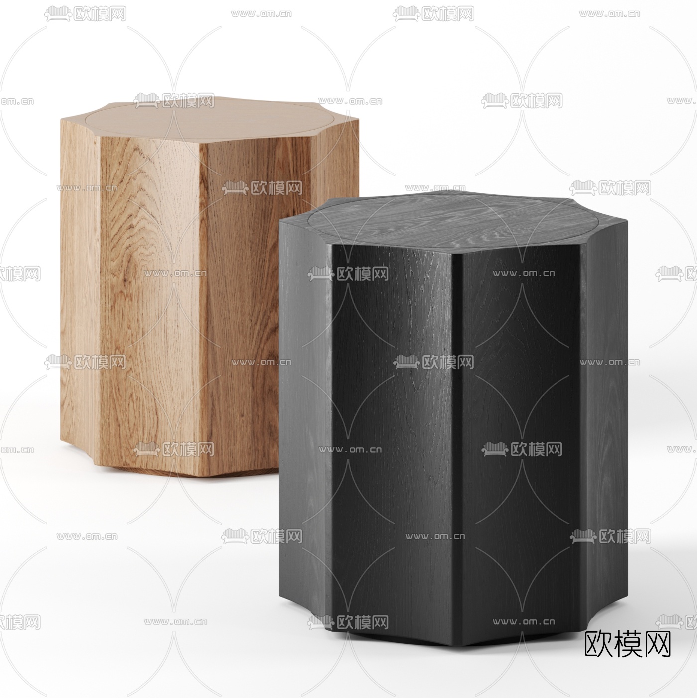 北欧实木凳子3d模型